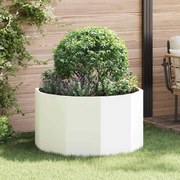 vidaXL Floreira Branco 90 x 90 x 50 cm Aço