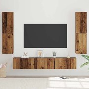 vidaXL Conjunto de móvel de TV 7 pcs Madeira Antiga 80 x 30 x 30.5 cm