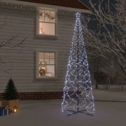 Árvore de Natal em cone 1400 luzes LED 160x500 cm branco frio