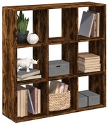 vidaXL Estante divisória derivados de madeira carvalho fumado