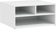 HOMCOM Organizador 3 Compartimentos Suporte para Impressora Branco 47x40x22,5 cm | Aosom Portugal