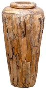 vidaXL Jarra decorativa 40x80 cm madeira de teca maciça