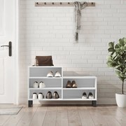 Sapateira 102x36x60 cm derivados de madeira branco brilhante