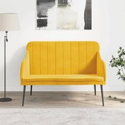 Banco 110x76x80 cm veludo amarelo