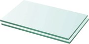 vidaXL Prateleiras 2 pcs 30x12 cm vidro transparente
