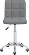 vidaXL Cadeira de jantar giratória tecido cinzento-claro