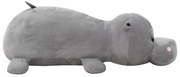 vidaXL Hipopótamo de peluche cinzento