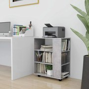 vidaXL Móvel com rodas 60x35x75 cm derivados madeira cinzento cimento