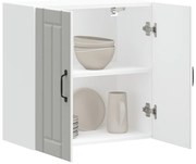 vidaXL Armário de parede da cozinha Lucca derivados de madeira branco