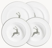 Conjunto de loiça artesanal Grauer Hirsch, 2 pessoas, conjunto de 4