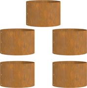 vidaXL Anel de Vaso 5 pcs Castanho 30 x 30 x 20 cm