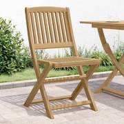 vidaXL Cadeiras de jardim dobráveis 2 pcs 44x50x88 cm acácia maciça