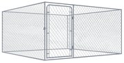vidaXL Canil de exterior em aço galvanizado 2x2x1 m