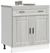 vidaXL Armário base de cozinha Porto derivados madeira cinzento sonoma