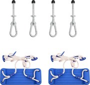 vidaXL Assentos de baloiço 2pcs c/ pedras de escalada polietileno azul