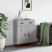 vidaXL Aparador 69,5x34x90 cm derivados de madeira cinzento sonoma