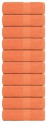 vidaXL Toalhas de rosto 10 unidades FROGN Laranja 30x30 cm 100% algodão