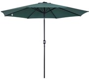 Outsunny Guarda-sol Grande Jardim Ângulo Ajustável Manivela Abertura Fácil Resistente UV Φ300x245cm Verde | Aosom Portugal