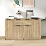 vidaXL Aparadores 2 pcs 60x30x70 cm madeira processada carvalho sonoma