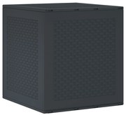 vidaXL Caixa de Armazenamento Antracite 55 x 53 x 57 cm Polipropileno