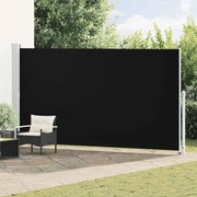 vidaXL Toldo lateral retrátil para pátio 200x500 cm preto