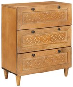 vidaXL Buffet com gaveta Castanho-claro 60 x 33 x 75 cm