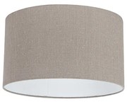 Abajur de algodão Taupe com interior branco 35/35/20 Moderno
