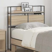 vidaXL Cabeceira de armazenamento com cabeceira Carvalho sonoma 80 cm