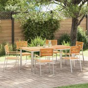 vidaXL Conjunto de Jantar de Jardim 7 pcs