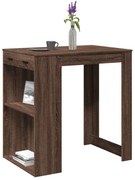 vidaXL Mesa de bar 102x70x103,5 cm derivados madeira carvalho castanho