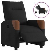 vidaXL Poltrona elétrica reclinável tecido preto