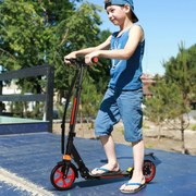 Patinete esportivo com apoio para os pés em alumínio Patinete Roller com altura ajustável Patinete dobrável Rodas pretas e verdes