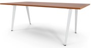 Mesas de Reuniões 2400x1000mm ART  Branco / Cerejeira