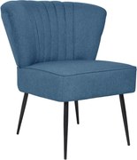 vidaXL Cadeira de cocktail tecido azul