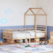 vidaXL Sofá-cama com telhado 90x190 cm madeira de pinho maciça