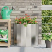 vidaXL Floreira Prateado 60 x 30 x 50 cm Aço inoxidável