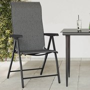 vidaXL Cadeiras de jardim dobráveis 8 pcs vime PE cinzento