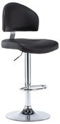 vidaXL Banco de bar couro artificial preto