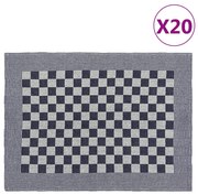 vidaXL Panos de cozinha 20 pcs 50x70 cm algodão azul e branco