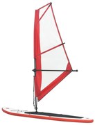 Prancha de Paddle SUP com Vela e Remo - 330cm - Vermelho e Branco