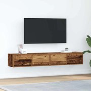 vidaXL Móveis de TV 2pcs 80x31x25,5cm deriv. madeira madeira velha