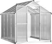 Outsunny Estufa de Jardim 4,6 m² Alumínio Policarbonato Porta com Fecho 242x190x195 cm | Aosom Portugal