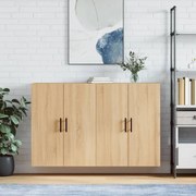 vidaXL Armários de parede 2 pcs 69,5x34x90 cm carvalho sonoma