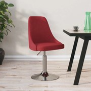 vidaXL Banco de bar tecido vermelho tinto