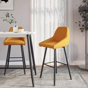 vidaXL Bancos de bar 2 pcs veludo castanho