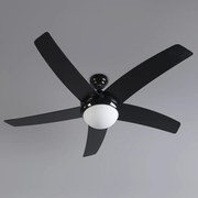 Ventilador de teto preto com impressão de madeira 132cm com controle remoto - Cool