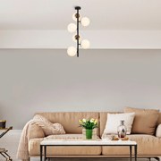 Candeeiro de Teto Fazli – Preto, Antigo e Creme – 40 x 40 x 83 cm