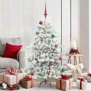 vidaXL Árvore de Natal Articulada Artificial Branco 150 cm PVC e Aço