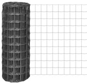 vidaXL Cerca 25x1 m aço cinzento