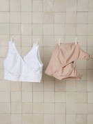 Lote de 2 soutiens sem costuras, em microfibra, especial amamentação bege